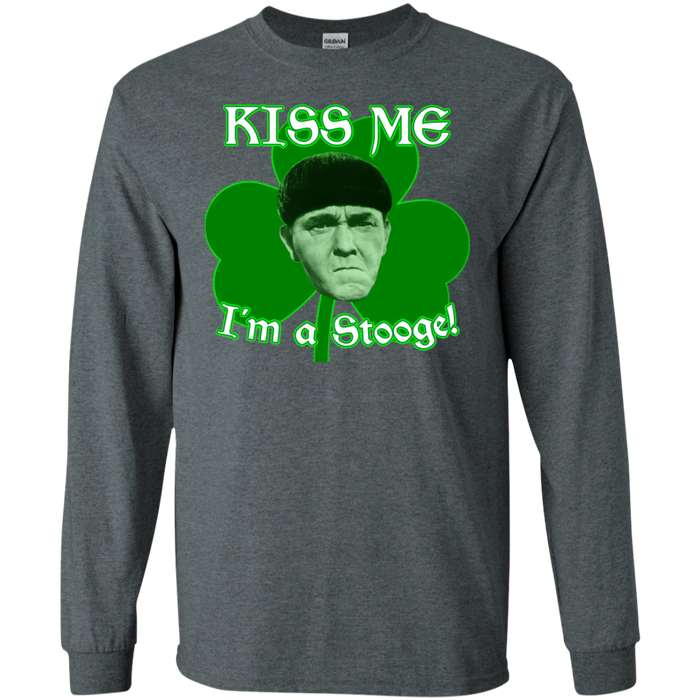 Three Stooges Kiss Me I'm A Stooge Long Sleeve T-Shirt