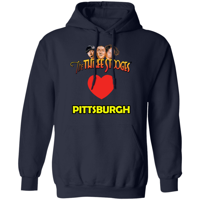 Three Stooges Love Pittsburgh Pullover Hoodie
