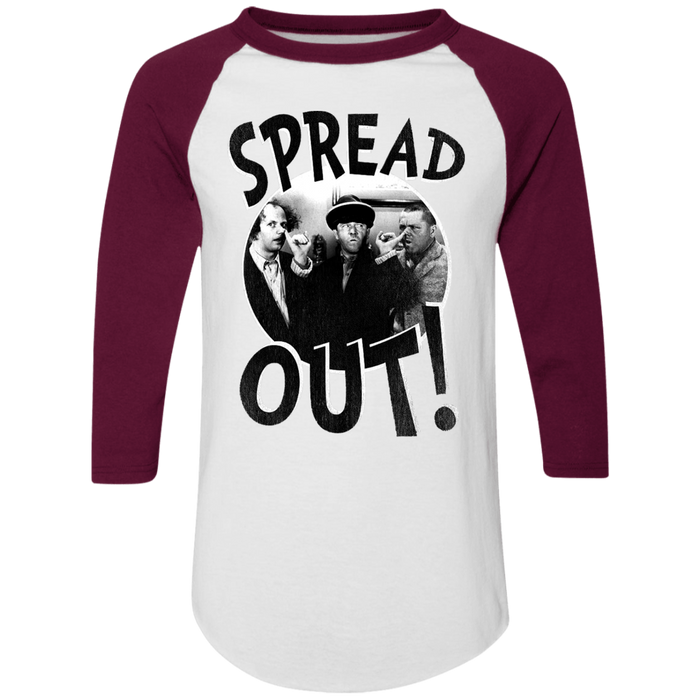Three Stooges Spread Out 3/4 Sleeve Raglan T-Shirt