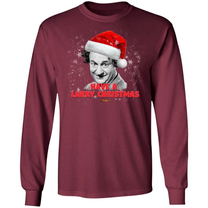 Three Stooges Have A Larry Christmas Long Sleeve T-Shirt