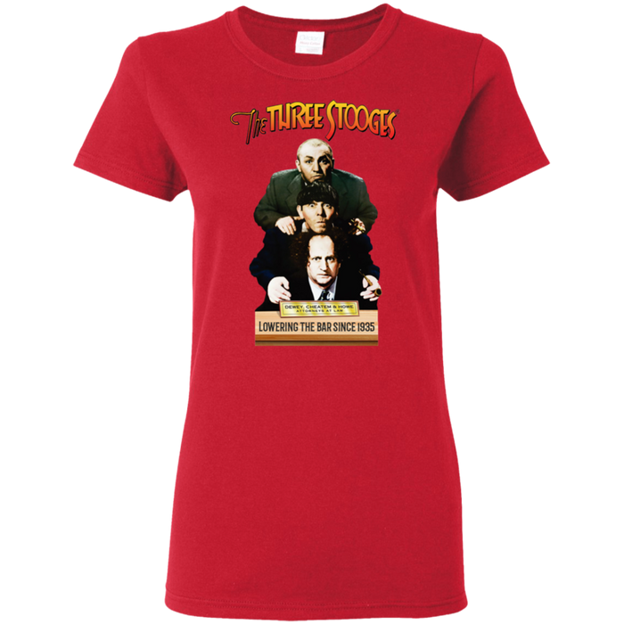 Three Stooges Ladies Dewey, Cheatem, & Howe T-Shirt