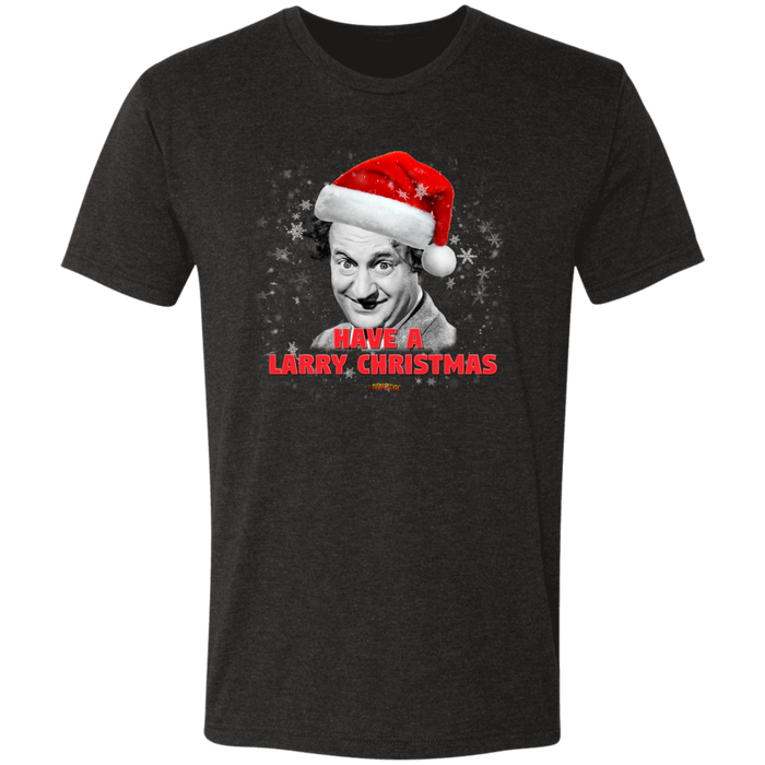 Three Stooges Have A Larry Christmas Triblend T-Shirt