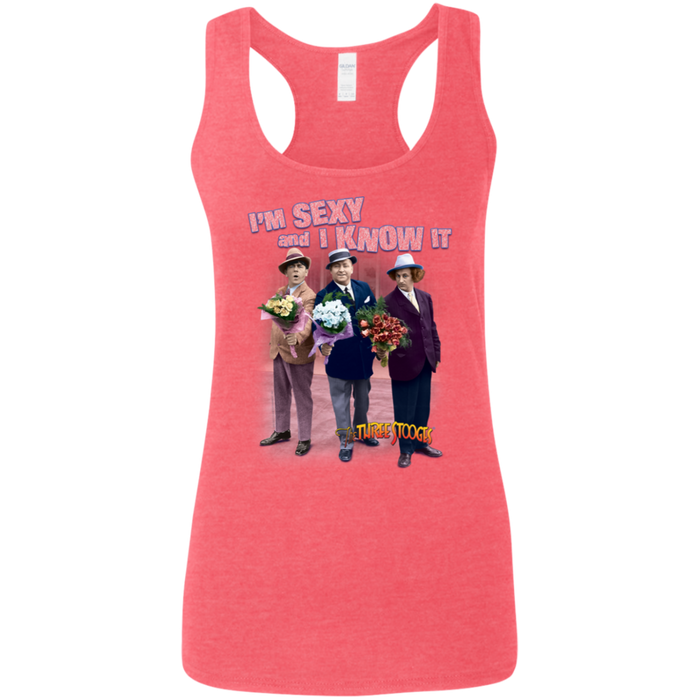 Three Stooges I Know I'm Sexy Ladies' Softstyle Racerback Tank Top
