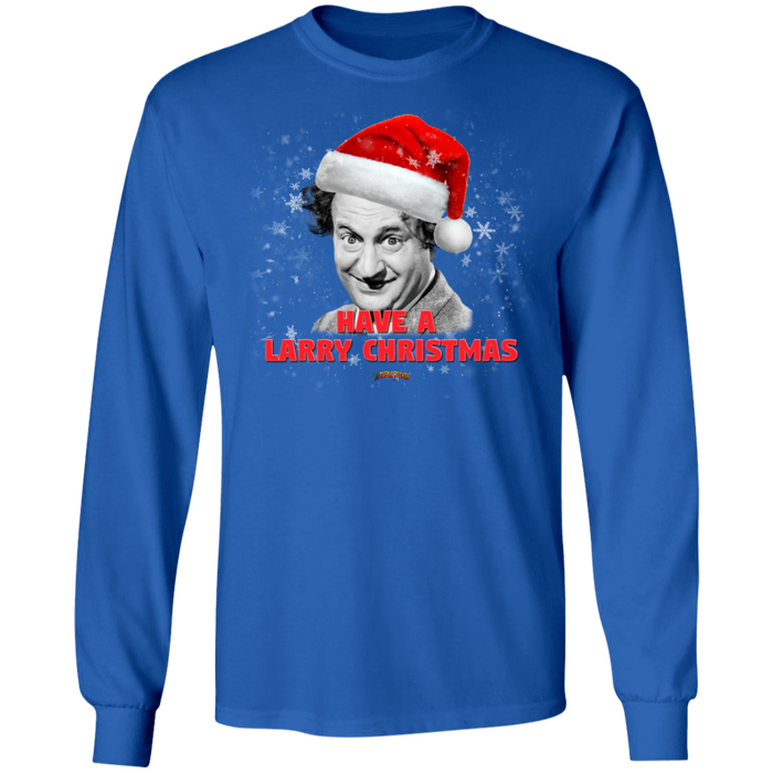 Three Stooges Have A Larry Christmas Long Sleeve T-Shirt