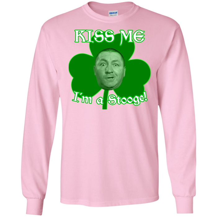 Three Stooges Kiss Me I'm A Stooge Long Sleeve T-Shirt
