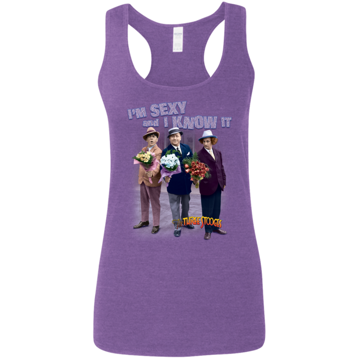 Three Stooges I Know I'm Sexy Ladies' Softstyle Racerback Tank Top