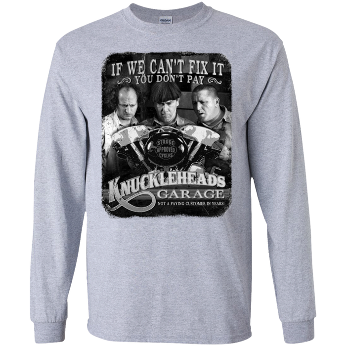 Three Stooges Knuckleheads Garage Long Sleeve T-Shirt