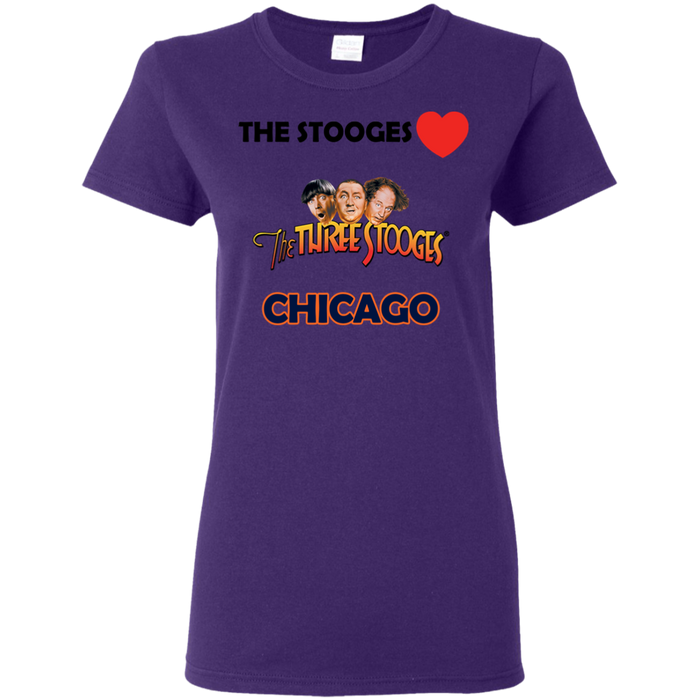 Three Stooges Love Chicago Ladies T-Shirt