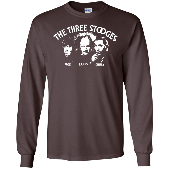 Three Stooges Opening Credits Classic Logo Long Sleeve T-Shirt