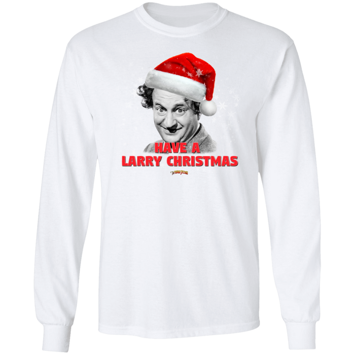 Three Stooges Have A Larry Christmas Long Sleeve T-Shirt