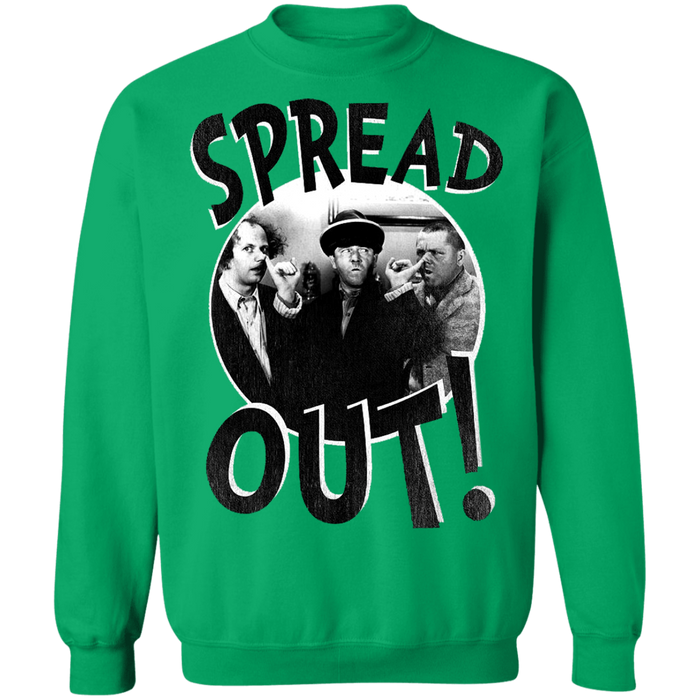Three Stooges Spread Out Crewneck Pullover Sweatshirt