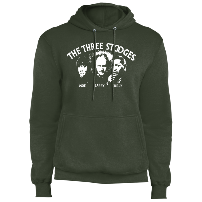 Three Stooges Classic Credits Dark Green Core Fleece Pullover Hoodie