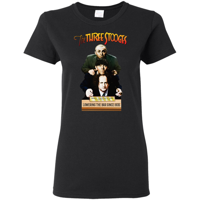 Three Stooges Ladies Dewey, Cheatem, & Howe T-Shirt