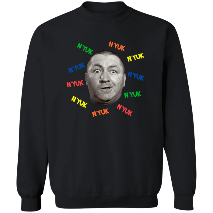 Three Stooges Curly Retro Crewneck Pullover Sweatshirt