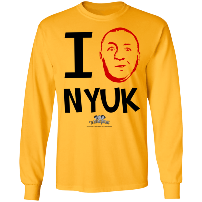 Three Stooges Curly I Love NYUK Long Sleeve T-Shirt
