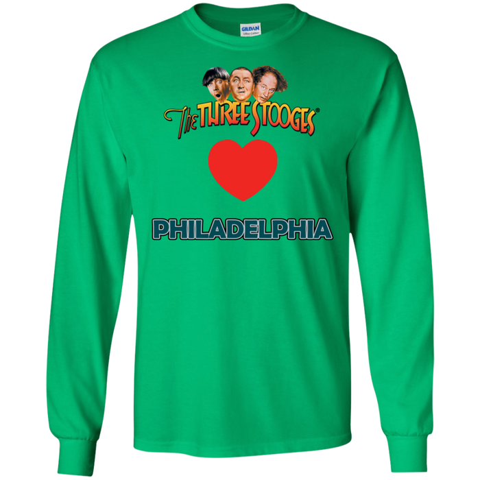 Three Stooges Love Philadelphia Long Sleeve Heart Shirt