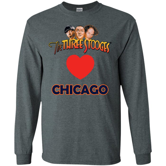 Three Stooges Love Chicago Long Sleeve Heart Shirt