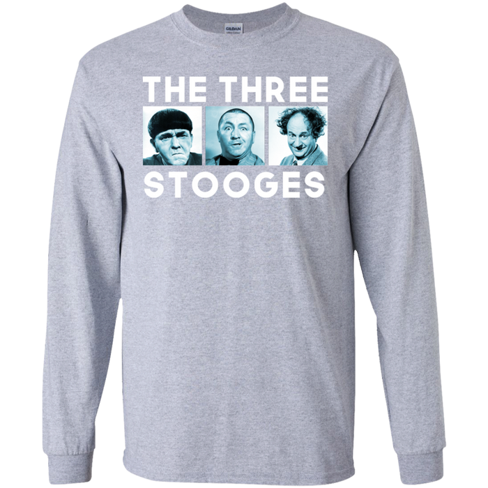 Three Stooges Three Squares Long Sleeve T-Shirt
