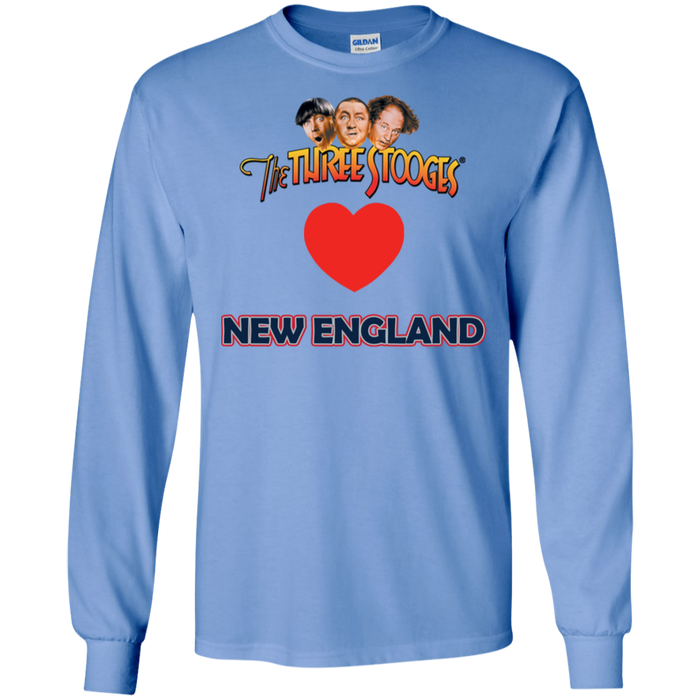 Three Stooges Love New England Long Sleeve Heart Shirt