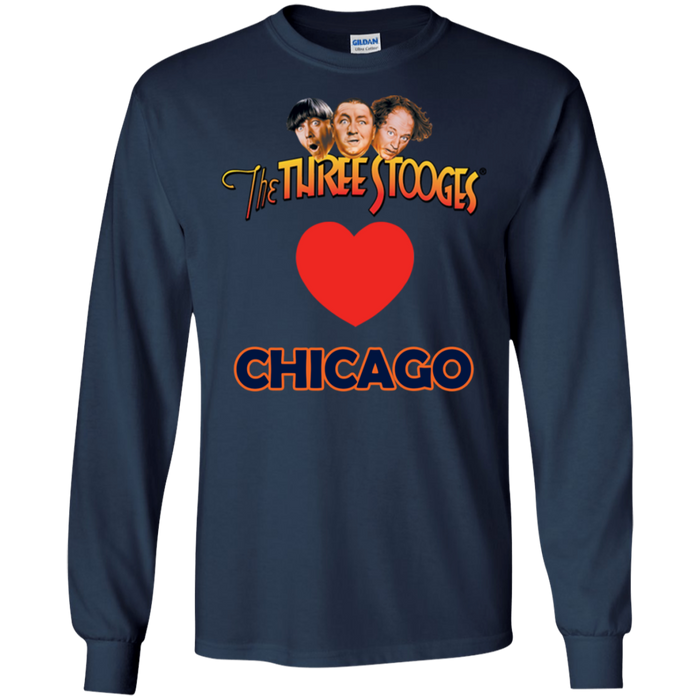 Three Stooges Love Chicago Long Sleeve Heart Shirt