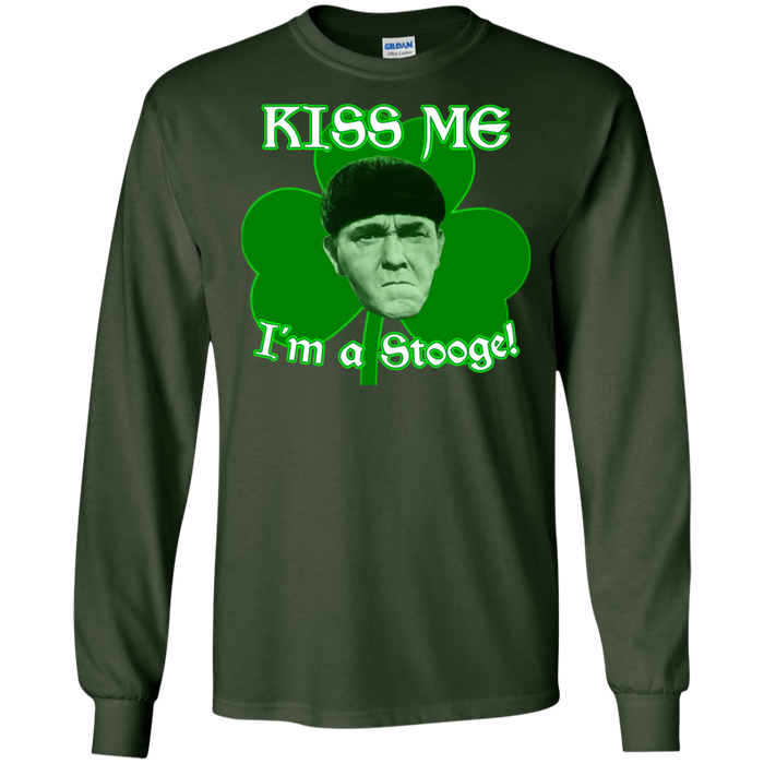 Three Stooges Kiss Me I'm A Stooge Long Sleeve T-Shirt