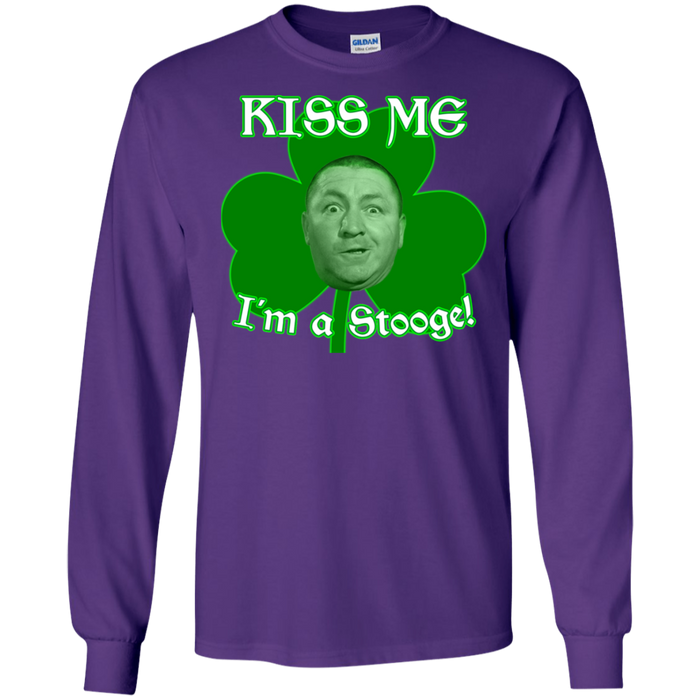 Three Stooges Kiss Me I'm A Stooge Long Sleeve T-Shirt
