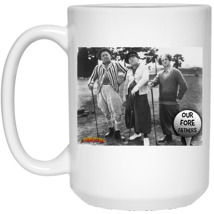 Three Stooges Golf Fore Fathers 15 Oz. Mug