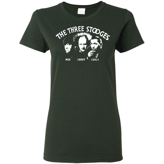 Three Stooges Ladies' Classic Opening Credits Logo T-Shirt
