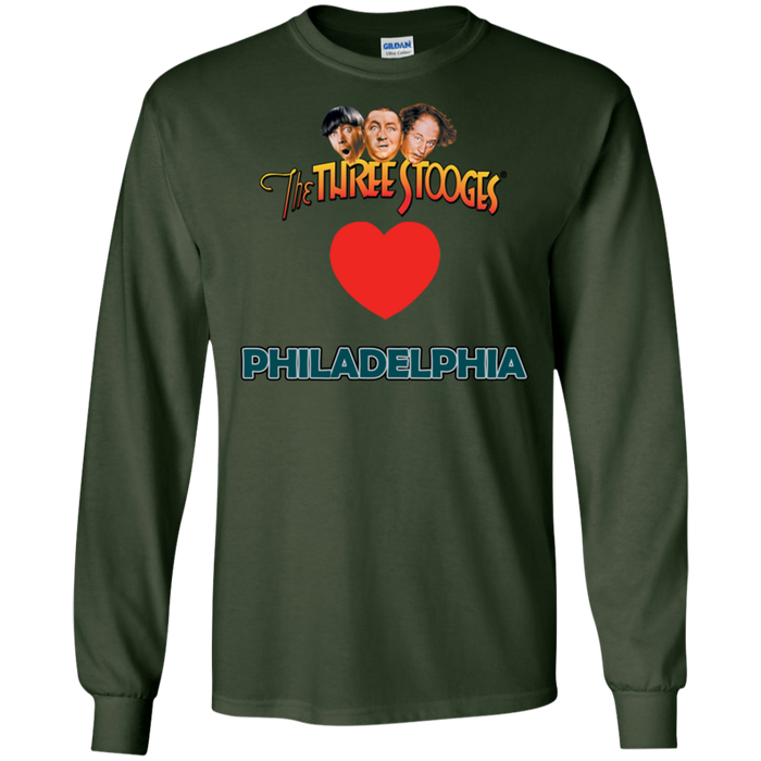 Three Stooges Love Philadelphia Long Sleeve Heart Shirt