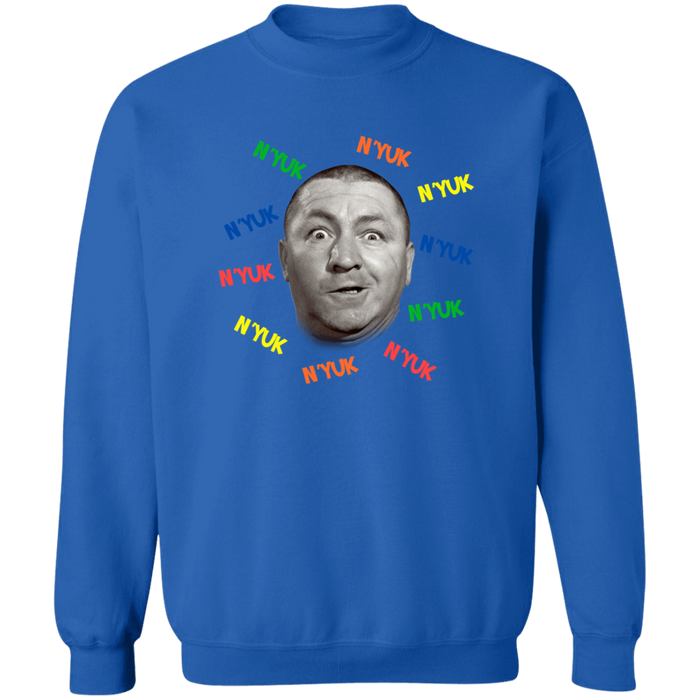 Three Stooges Curly Retro Crewneck Pullover Sweatshirt