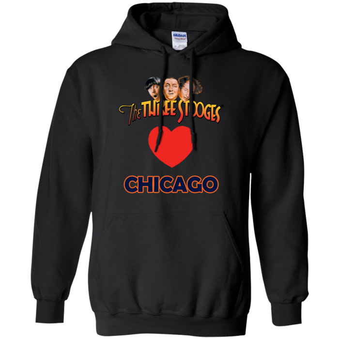 Three Stooges Love Chicago Heart Hoodie