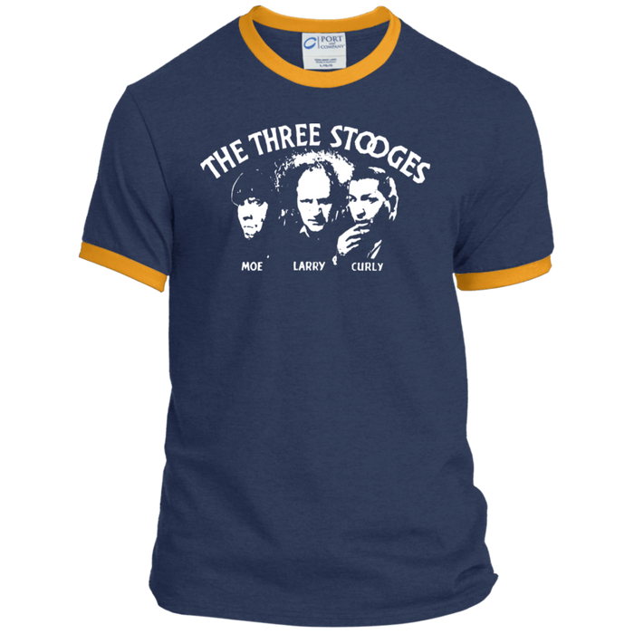 Three Stooges Classic Credits Ringer Tee