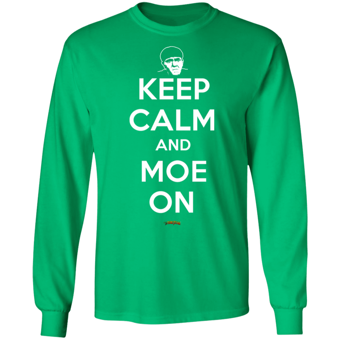 Three Stooges Keep Calm And Moe On Long Sleeve T-Shirt