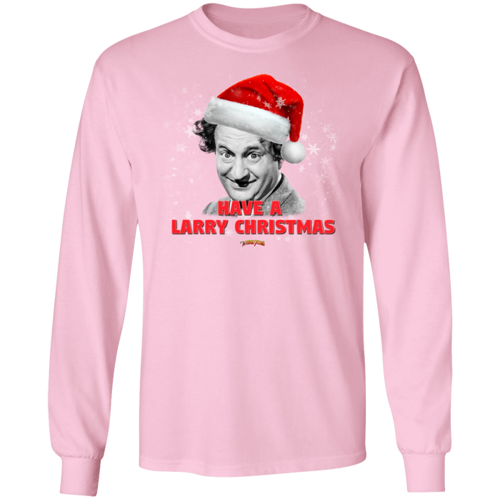 Three Stooges Have A Larry Christmas Long Sleeve T-Shirt