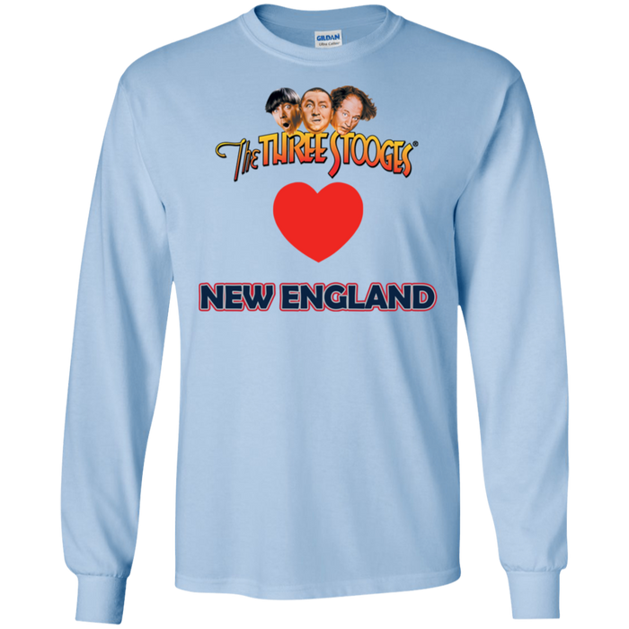 Three Stooges Love New England Long Sleeve Heart Shirt