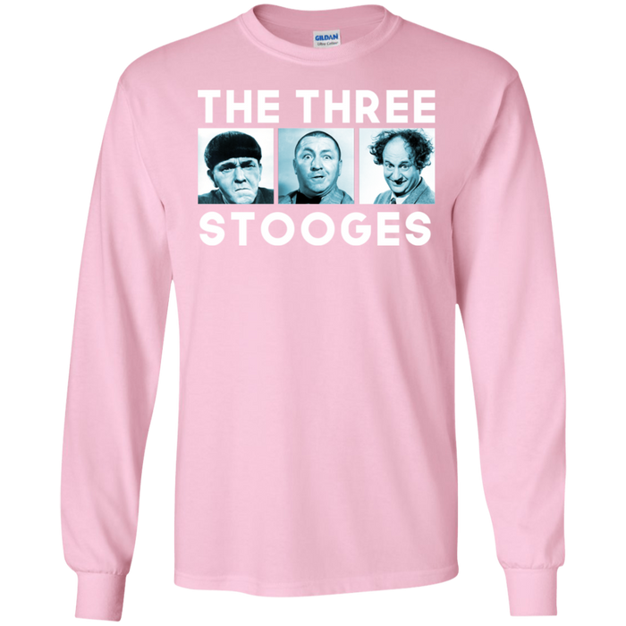 Three Stooges Three Squares Long Sleeve T-Shirt