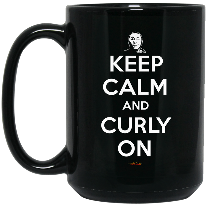Three Stooges Keep Calm And Curly On Large Mug