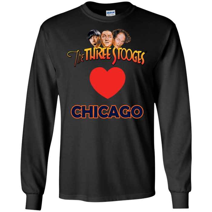 Three Stooges Love Chicago Long Sleeve Heart Shirt