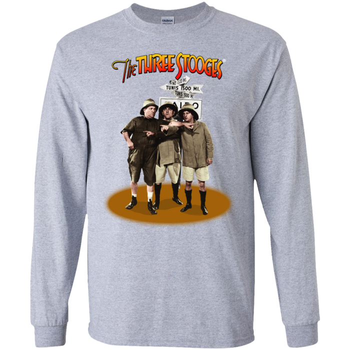 Three Stooges Safari Long Sleeve T-Shirt