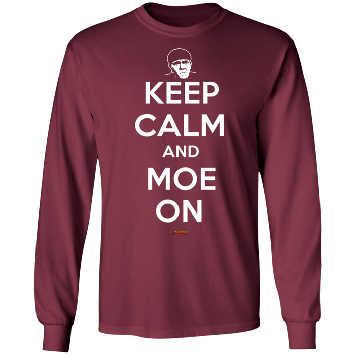 Three Stooges Keep Calm And Moe On Long Sleeve T-Shirt