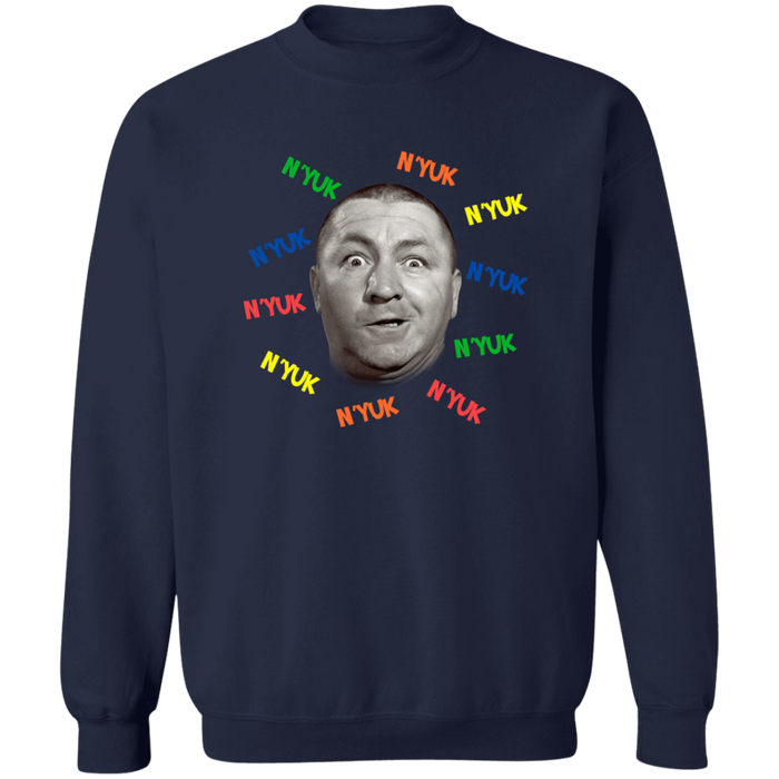 Three Stooges Curly Retro Crewneck Pullover Sweatshirt