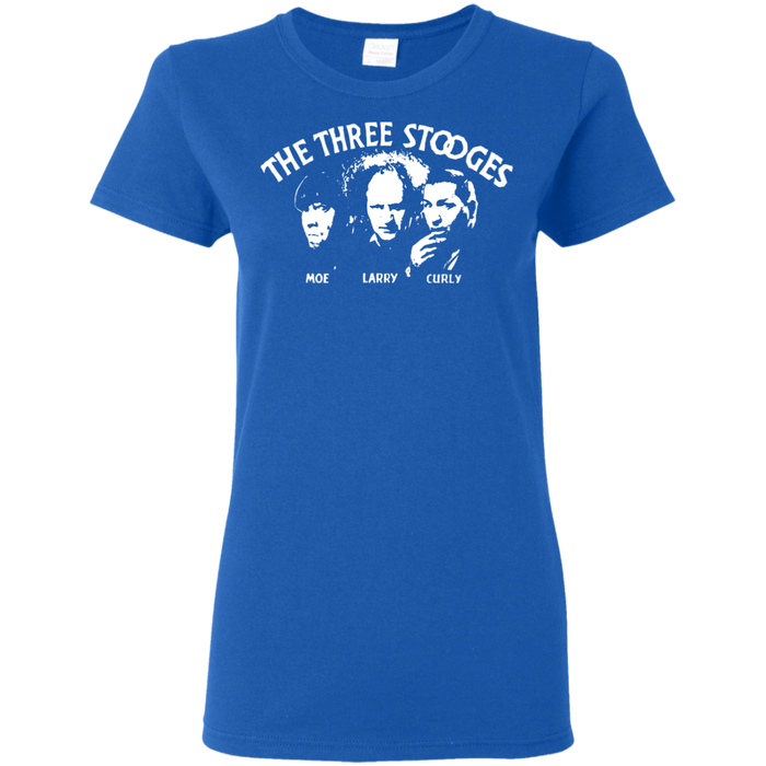 Three Stooges Ladies' Classic Opening Credits Logo T-Shirt