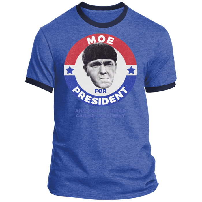 Three Stooges Moe For President Ringer T-Shirt