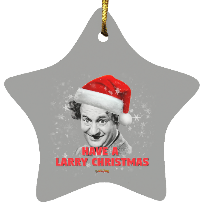 Three Stooges Have A Larry Christmas Star Ornament