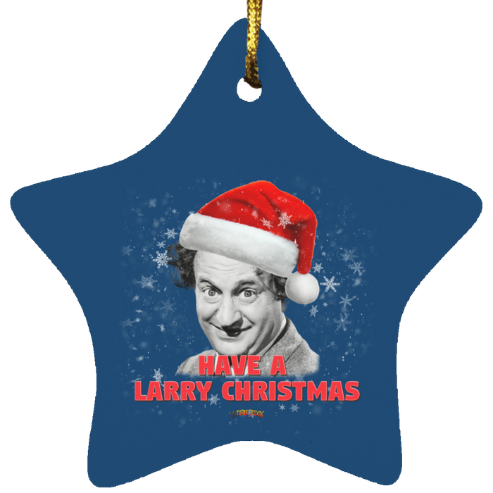 Three Stooges Have A Larry Christmas Star Ornament