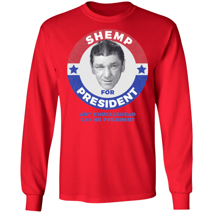 Three Stooges Shemp For President Long Sleeve Shirt