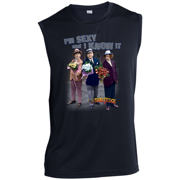 Three Stooges I'm Sexy & I Know It Sleeveless Performance Tee