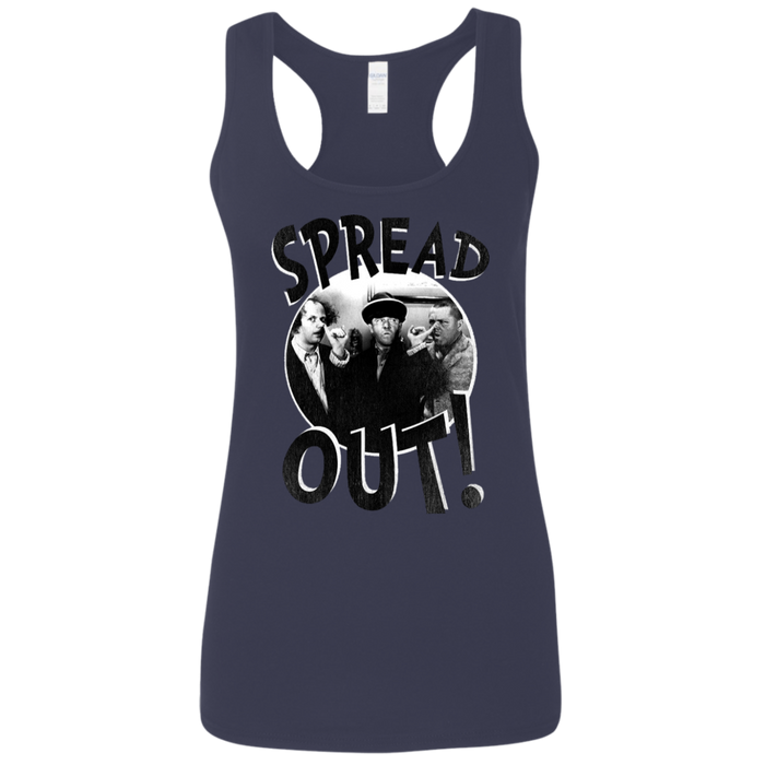 Three Stooges Spread Out Ladies' Softstyle Racerback Tank Top
