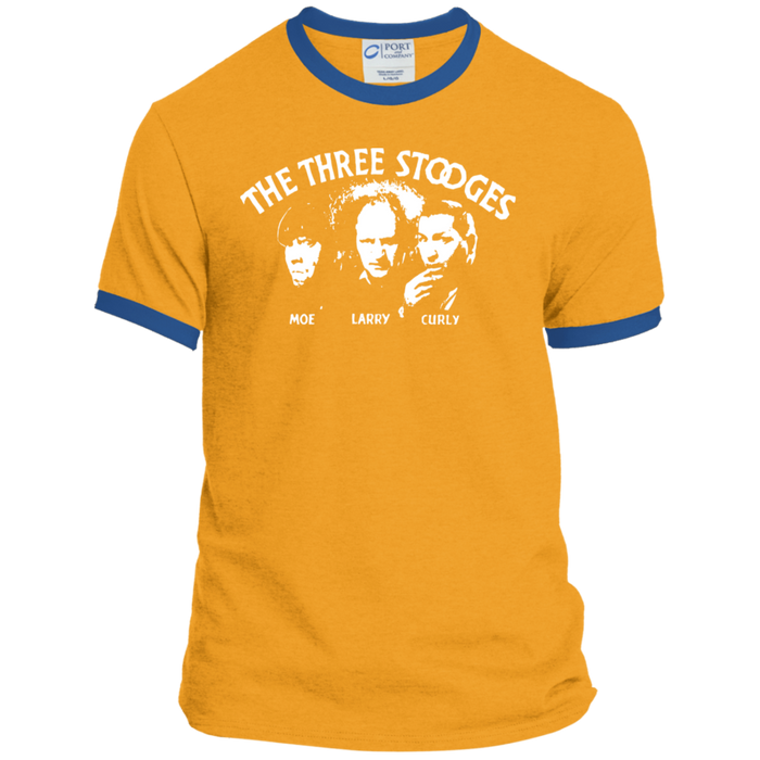 Three Stooges Classic Credits Ringer Tee