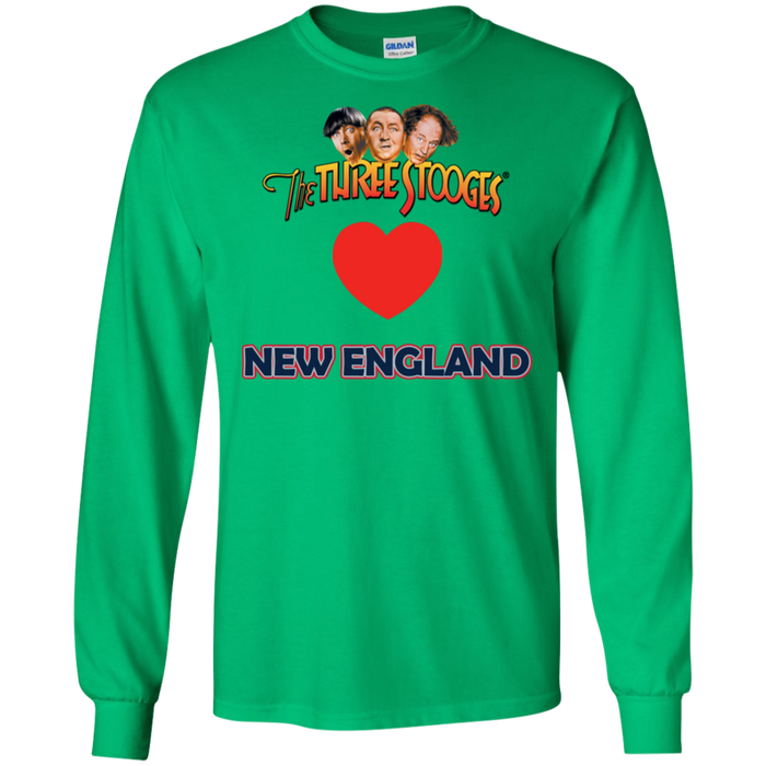 Three Stooges Love New England Long Sleeve Heart Shirt